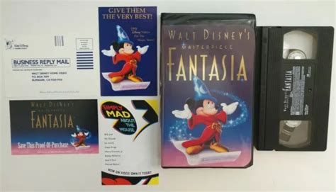 Walt Disneys Masterpiece Fantasia Vhs Rare Black Diamond Edition