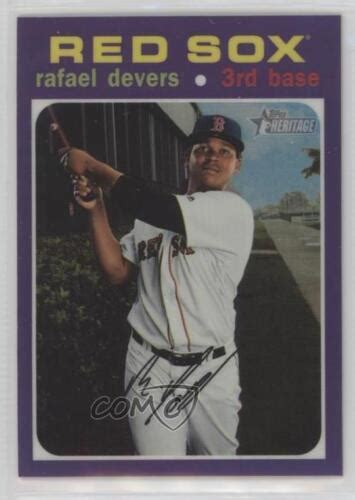 2020 Topps Heritage Hot Box Chrome Purple Refractor Rafael Devers THC