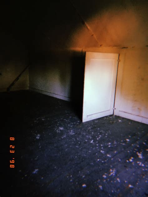 Creepy little door in the attic of a 100 year old house. Other delights