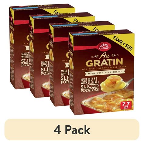 4 Pack Betty Crocker Au Gratin Potatoes Made With Real Cheese 77 Oz