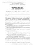 Global History And Geography Regents Examinations Global History