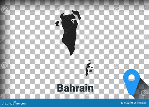 Map Of Bahrain Black Map On A Transparent Background Alpha Channel