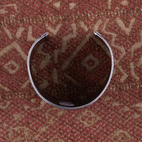 mid century sterling extra wide cuff pippin vintage jewelry