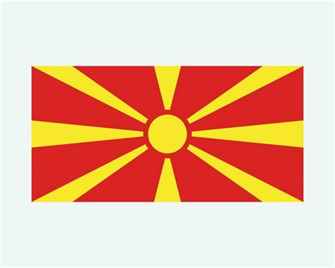 National Flag of North Macedonia. Macedonian Country Flag. Republic of ...