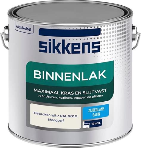 Sikkens Binnenlak Verf Zijdeglans Mengkleur Gebroken Wit Ral