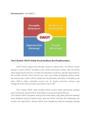 Kewirausahaan Pertemuan Ke Docx Pertemuan Ke Teori Swot Teori