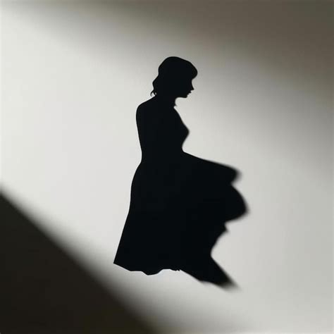 Premium AI Image Shadows Of A Woman In A Dress And Hat Walking In A