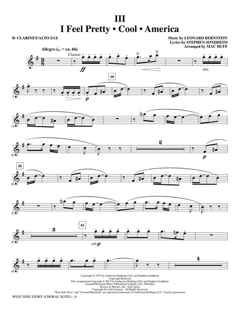 West Side Story - Clarinet by Mac Huff Sheet Music for Choir