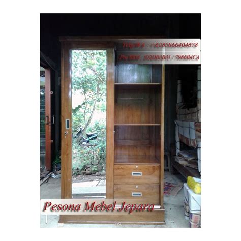 Wardrobe Lemari Pakaian Minimalis Pintu Sliding Cermin