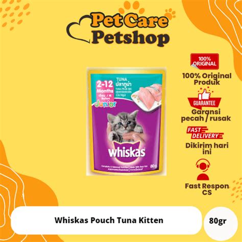 Jual Makanan Basah Kucing Dewasa Whs Pouch Kitten Rasa Tuna Gr