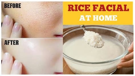 Skin Whitening Rice Facial At Home Home Made Facial Youtube