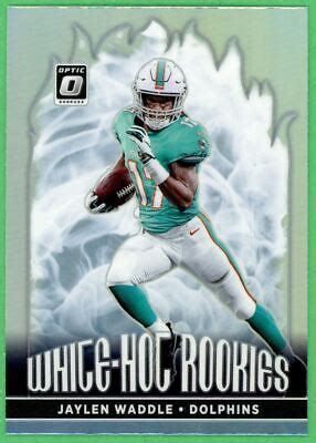 2021 White Hot Rookies Prizm Jaylen Waddle Rookie Miami Dolphins WHR 4