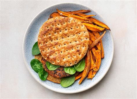 Easy Black Bean Y Burger Sweet Potato Fries Hungryroot