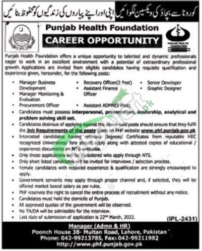 Pef Jobs Punjab Education Foundation Latest Advertisement