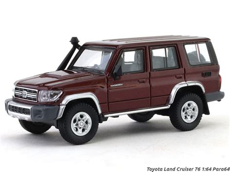 Toyota Land Cruiser 76 Merlot Red 164 Para64 Diecast Scale Miniature