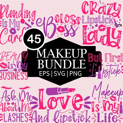 Make Up Svg Make Up Bag Svg Bundle Make Up Png Beauty Svg Svg Bundle