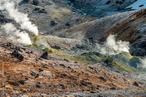 Mountain Landscape At Paramushir Island Karpinsky Volcano Kuril