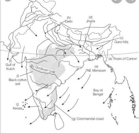 On The Outline Map Of India Locate And Label The Followinga Rivers