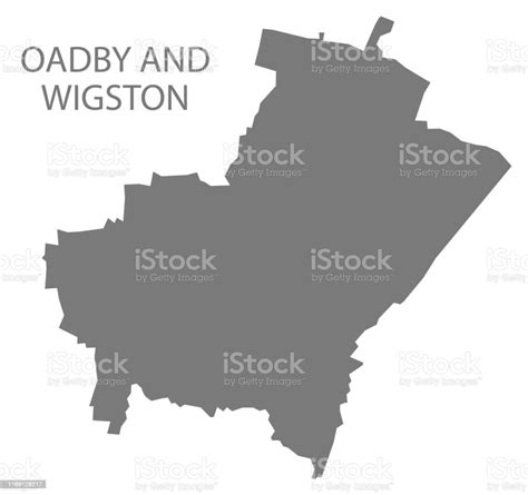 Oadby And Wigston Grey District Map Of East Midlands England Uk Stock