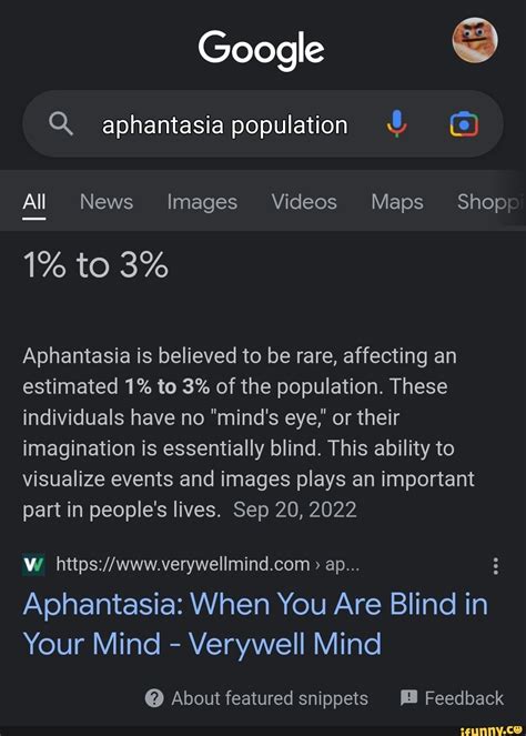 Aphantasia Memes Best Collection Of Funny Aphantasia Pictures On Ifunny