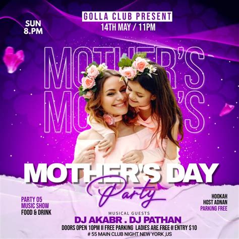 Mother S Day Party Video Ad Template Postermywall