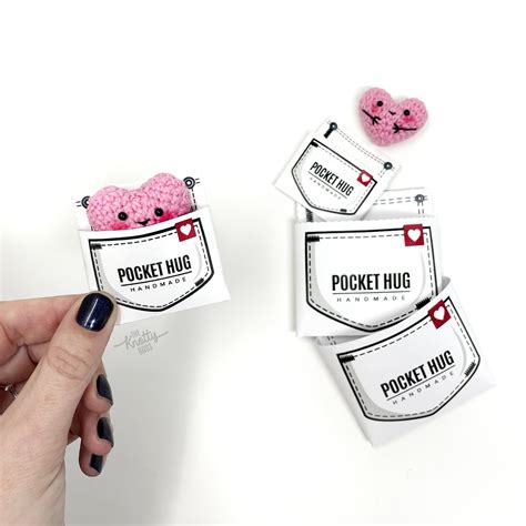 printable pocket hug holder digital  market display cards