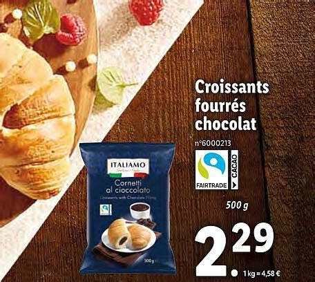 Promo Croissants Fourr S Chocolat Italiamo Chez Lidl Icatalogue Fr