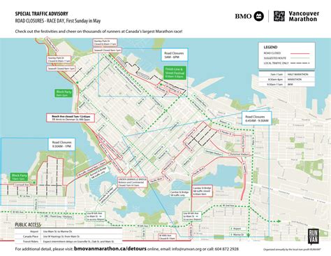 Road closures Sunday for BMO Vancouver Marathon (MAP) | News