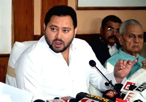 Patna Bihar Deputy Chief Minister Tejashwi Yadav Addresses A Press Conference