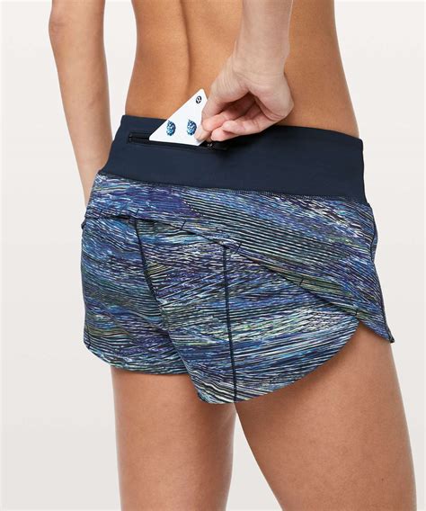 Lululemon Speed Up Short Interconnect Blue Multi True Navy