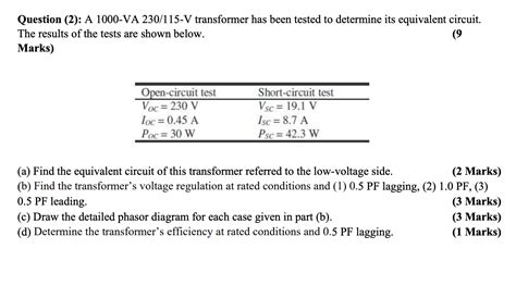 Solved Question A Va V Transformer Has Chegg