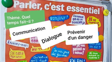 T Quel Temps Fait Il Communication Et Actes De Langage Pr Venir D Un