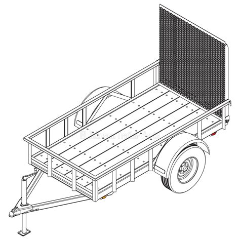 4' x 8' Utility Trailer Plans Blueprints - 3,500 lb Capacity - Instant ...