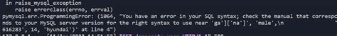 Db Mysql Error Code 1064 You Have An Error In Your Sql Syntax