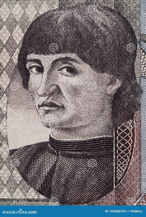 Niccolo Machiavelli Face Portrait On Italian Lira Banknote Close Stock