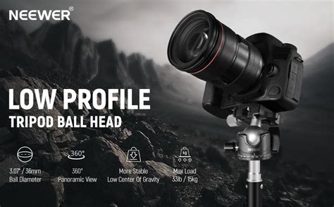 Neewer Low Profile Camera Tripod Ball Head Mm Metal Panorama Ball