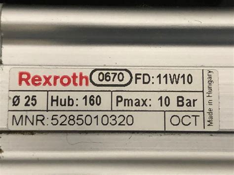 Rexroth 0670 Pnuematic Cylinder Rexroth 7291 Ebay