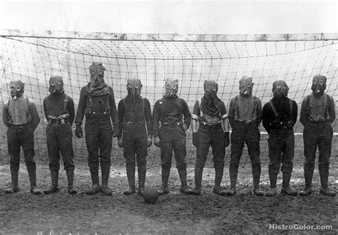 British Soldiers Play Football 1916 Colorized Historical Pictures