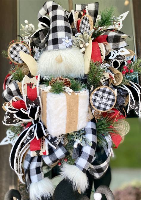 Digital Tutorial How To Create This Buffalo Plaid Elf Wreath Etsy