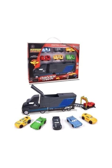 Cars Şimşek Mcqueen 6 Metal Araçlı Oyuncak Arabalar Mack Tır 7 li Set