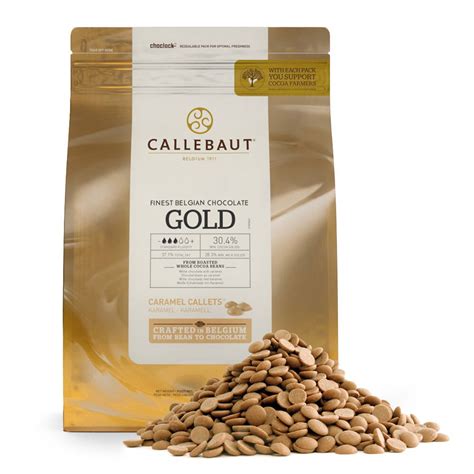 Callebaut Gold Caramel Chocolate Callets 304 Cocoa 400g