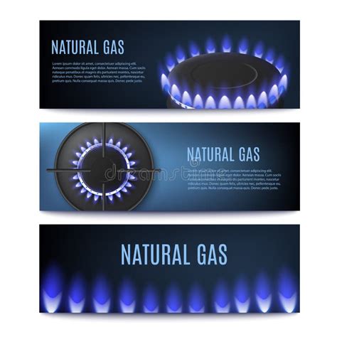 Blue Flame Of Kitchen Stove Gas Burner Realistic Vector Illustration