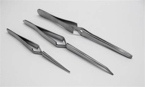 Cross Lock Tweezers Set 3 Cross Locking Soldering Self Closing Straight