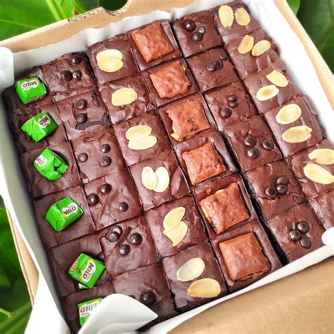 Jual Brownies Panggang Fudgy Sekat Brownies Sekat Coklat Full Topping