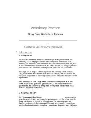 Drug Free Workplace Policies Doc Template Pdffiller