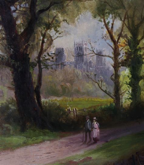 Walter Linsley Meegan York Cathedral Landscape Oil Painting