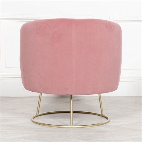 Arabella Pink Velvet Accent Chair Gold Legs Etsy UK