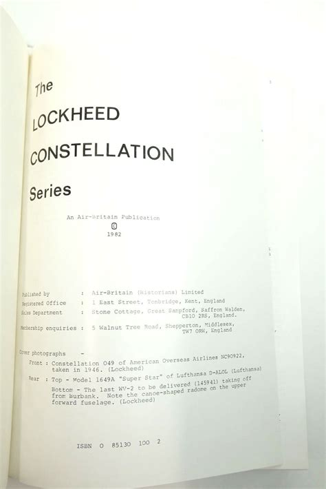 Stella Rose S Books The Lockheed Constellation Series Written By