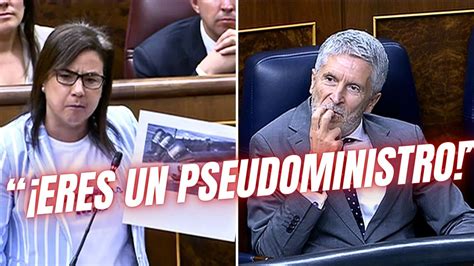 Ana Vázquez PP abochorna al pseudoministro Marlaska con una