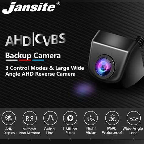 Jansite Cvbs Ahd Car Rear Back Up View Camera Full Hd Night Vision